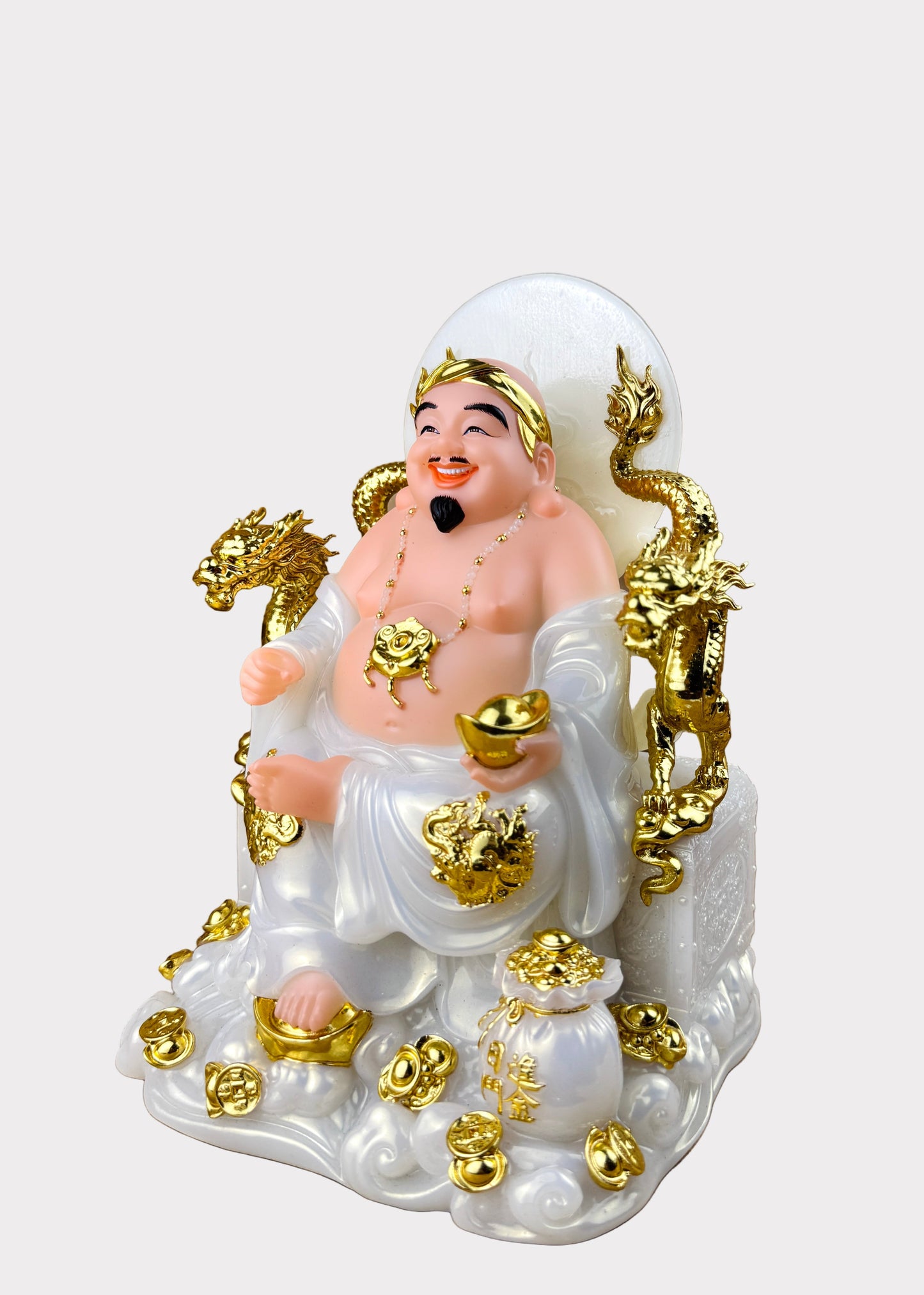 Earth and Prosperity God - Dragon Throne - Pearl White