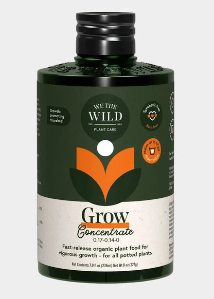 We The Wild Grow Concentrate Organic Liquid Plant Food - Fast Release Indoor Plant Fertilizer