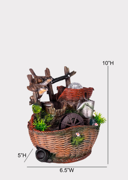 Birdsong Basket Water Fountain