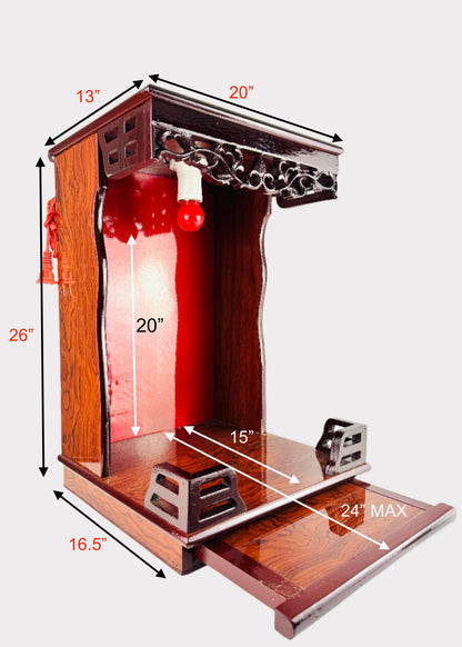 Single Altar – Taiwanese-Style – Red