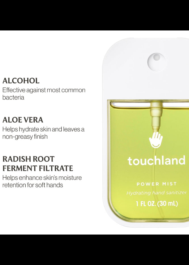 Touchland Power Mist Hydrating Hand Sanitizer - Aloe You Scent - Aloe Vera & Lime Mist - 1 FL OZ