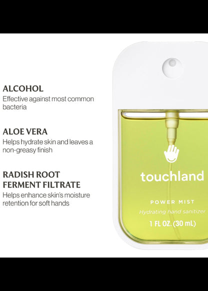 Touchland Power Mist Hydrating Hand Sanitizer - Aloe You Scent - Aloe Vera & Lime Mist - 1 FL OZ