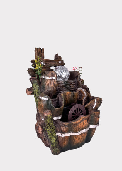 Rustic Barrel Fountain