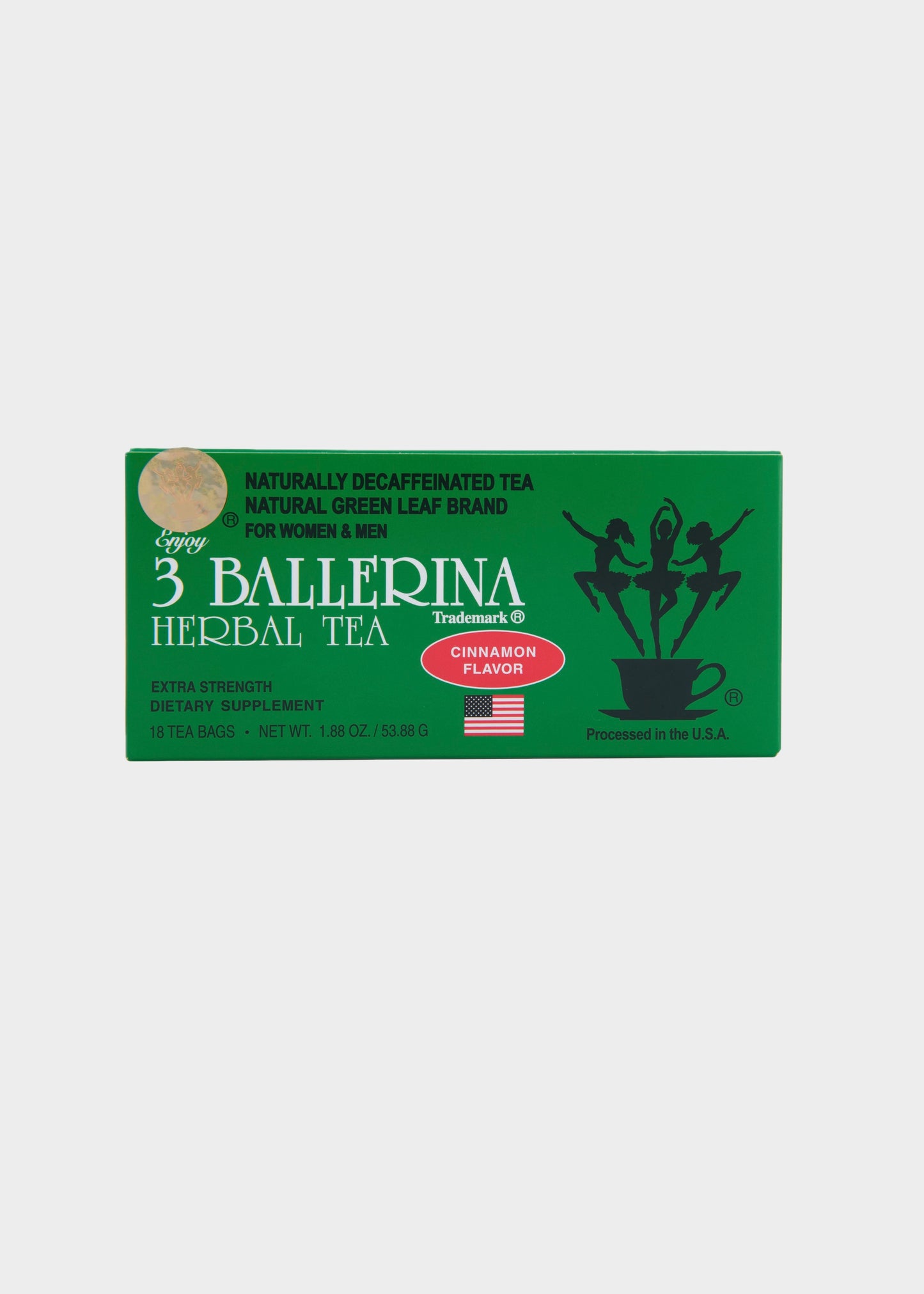 3 Ballerina Herbal Tea - Cinnamon, Lemon, Orange & Ginseng - 18 Tea Bags