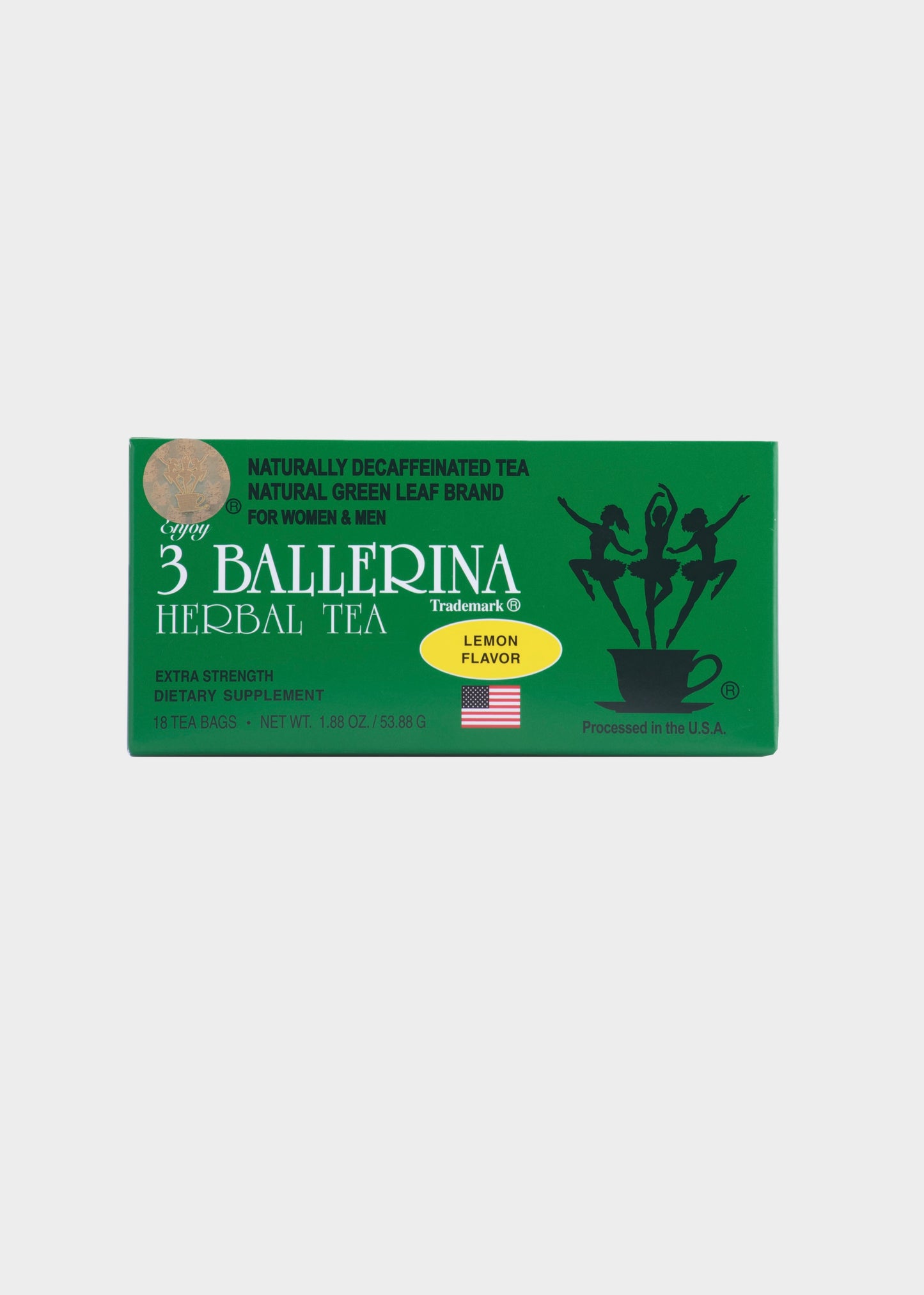 3 Ballerina Herbal Tea - Cinnamon, Lemon, Orange & Ginseng - 18 Tea Bags