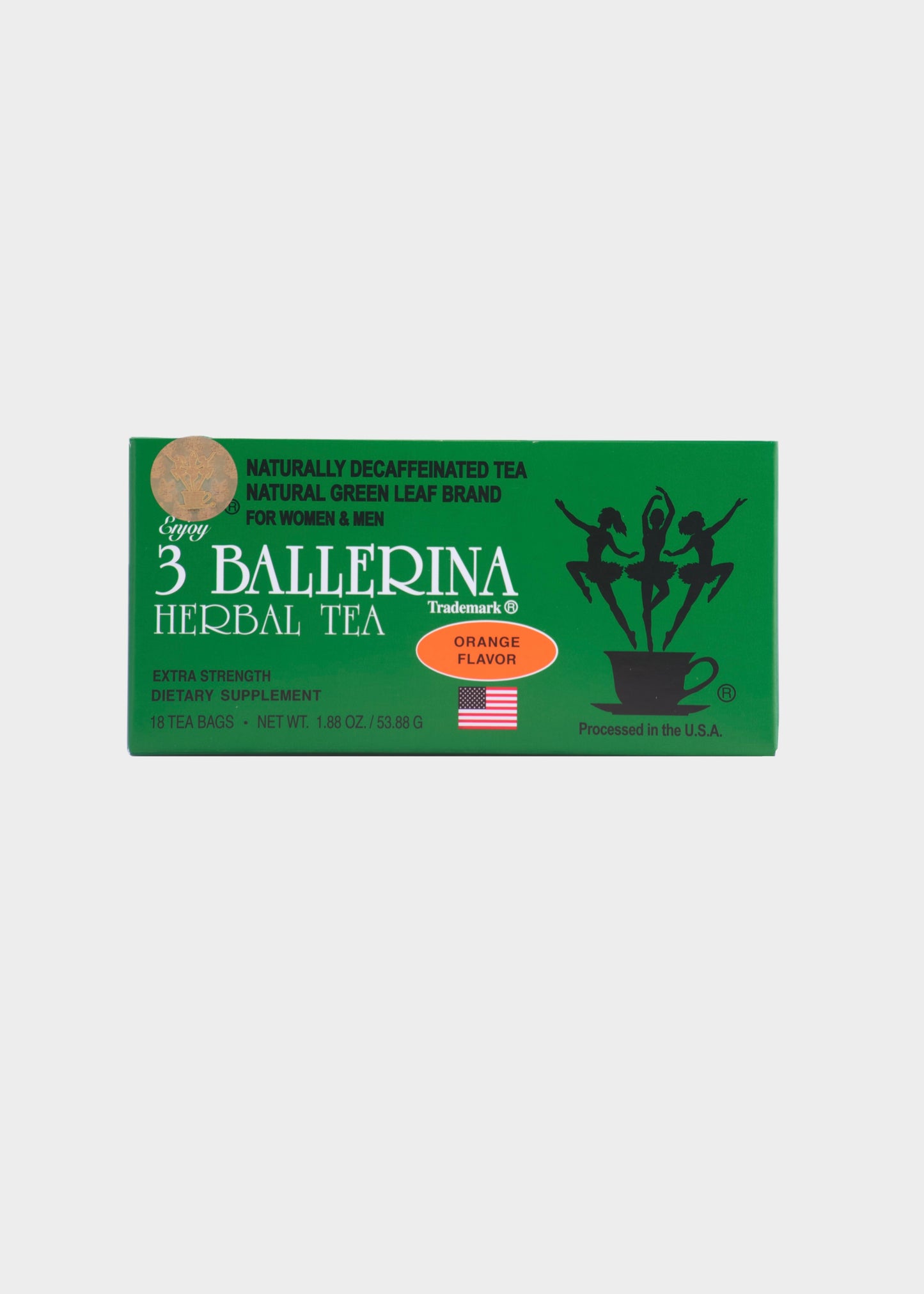 3 Ballerina Herbal Tea - Cinnamon, Lemon, Orange & Ginseng - 18 Tea Bags