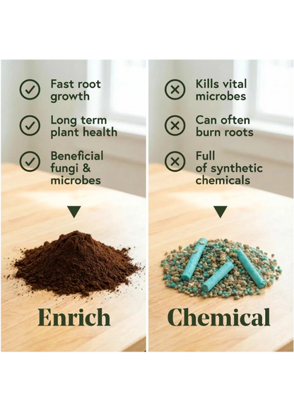 We The Wild Enrich Powder Organic Plant Food & Soil Amendment - Slow Release Indoor Plant Fertilizer