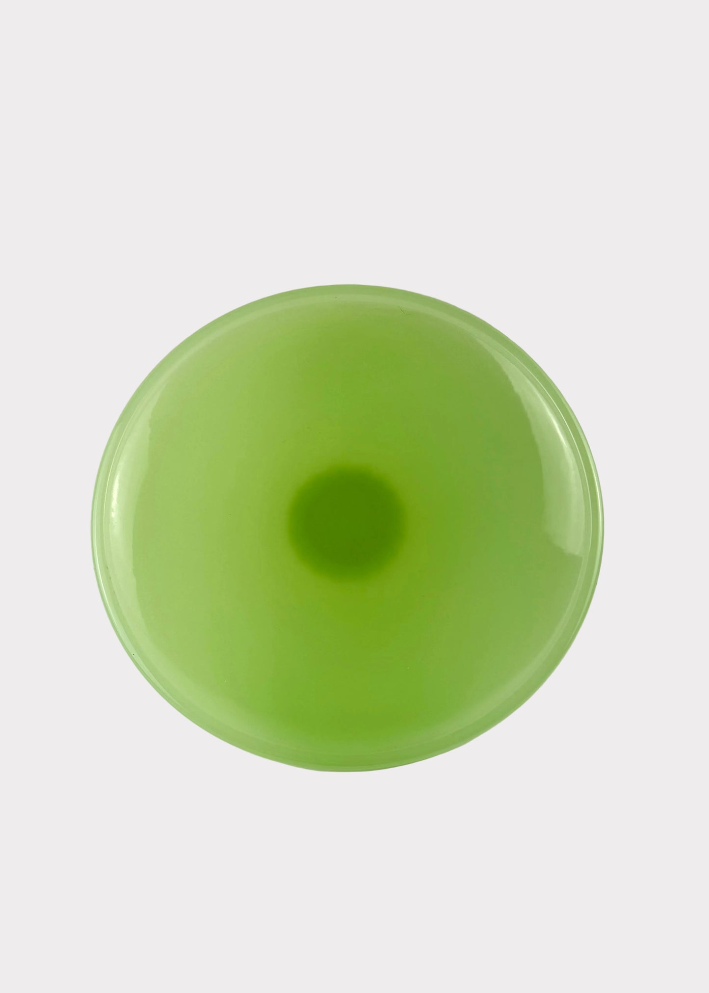 Jade Green Celadon Offering Plate with Gold-Tone Metal Base