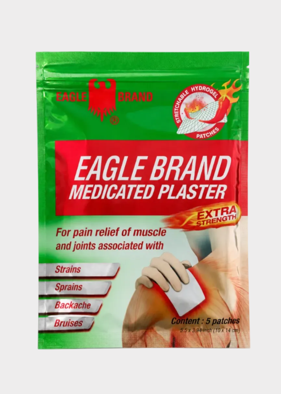 Eagle Brand medicated plaster packaging on a white background