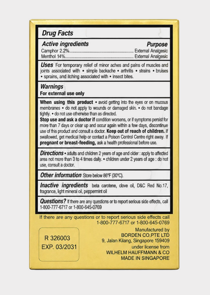 Drug facts label on a yellow background