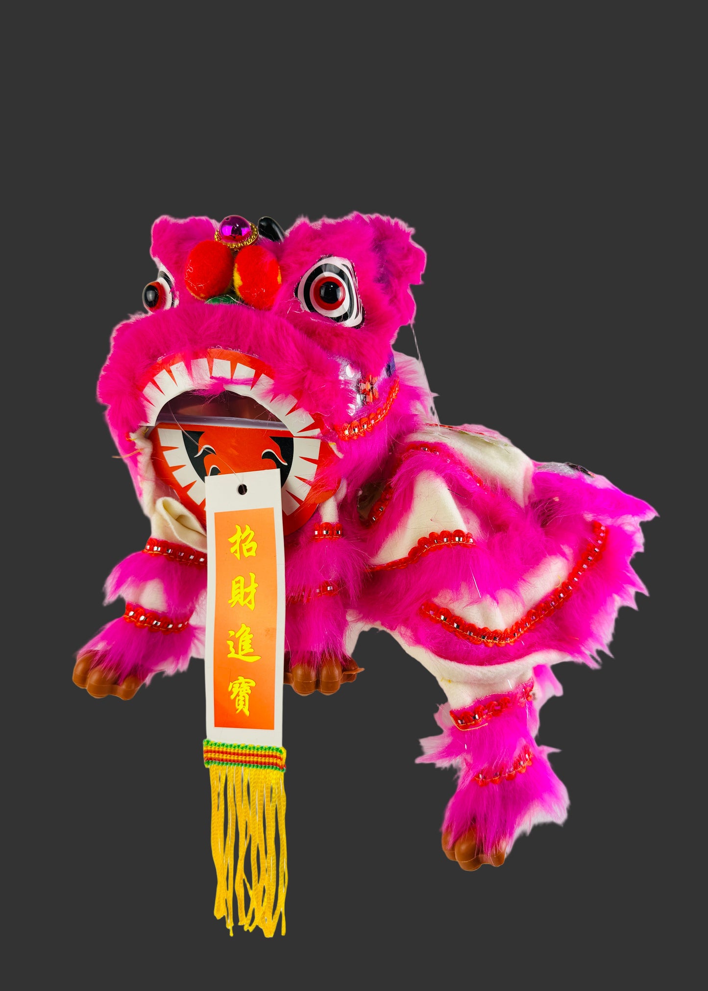 Lion Dance Puppet Figurine - Traditional Chinese Handheld Lion Puppet