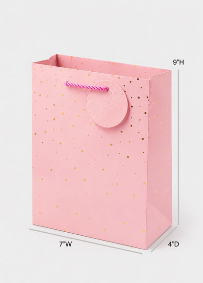 Gift Bag with Gold Foil Dots