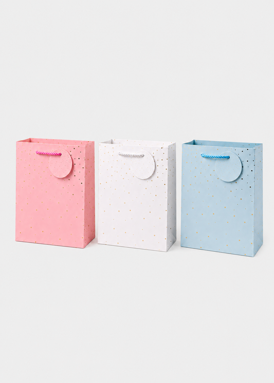 Gift Bag with Gold Foil Dots