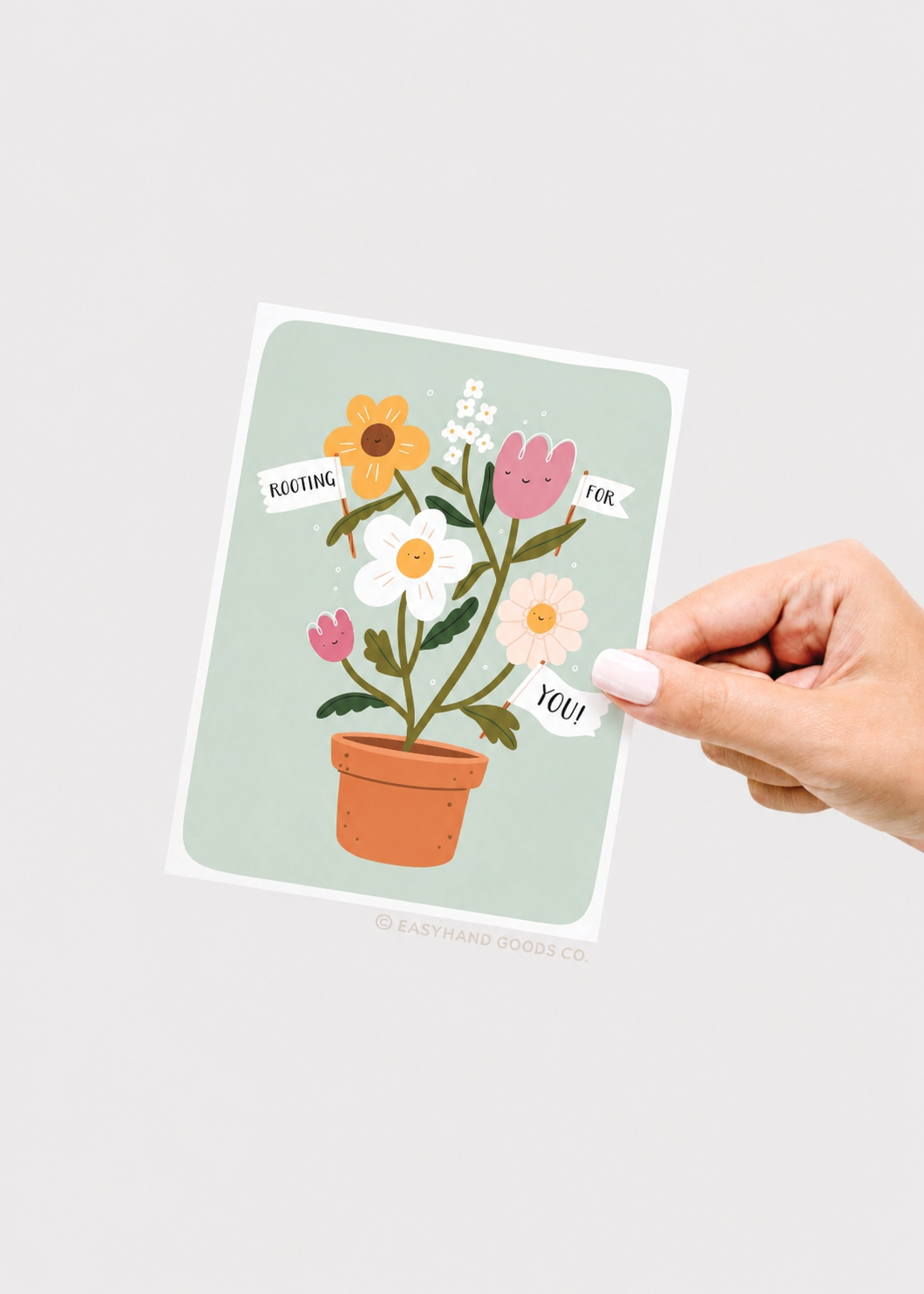Rooting For You Flowers Greeting Card