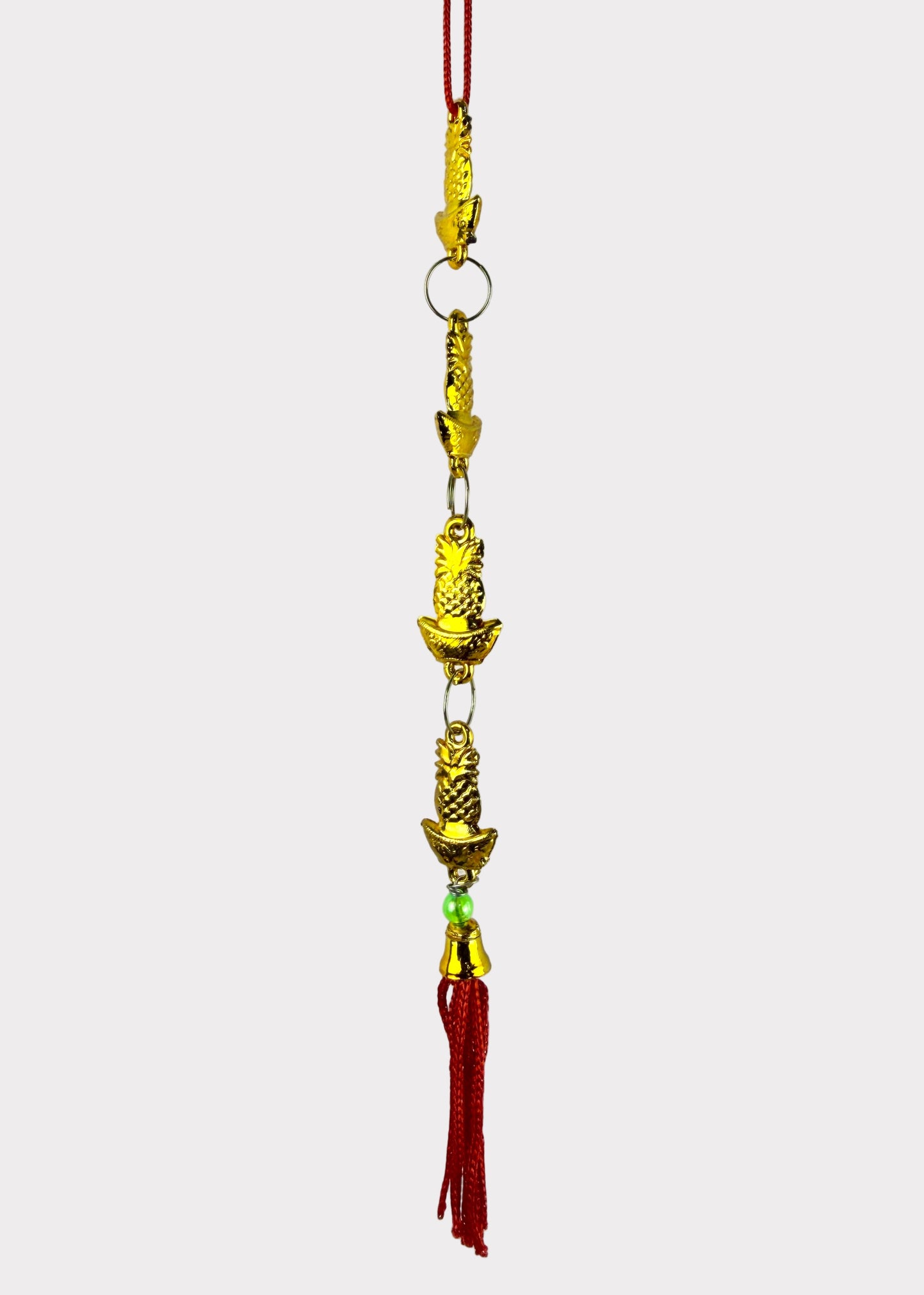 Four Pineapples with Gold Ingots Hanging Décor – Lunar New Year