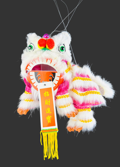 Lion Dance Puppet Figurine - Traditional Chinese Handheld Lion Puppet