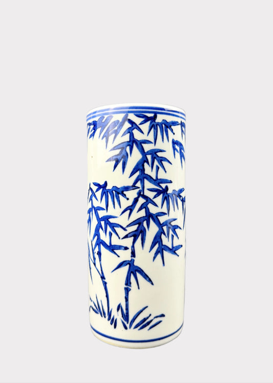 Blue Bamboo Cylinder Vase