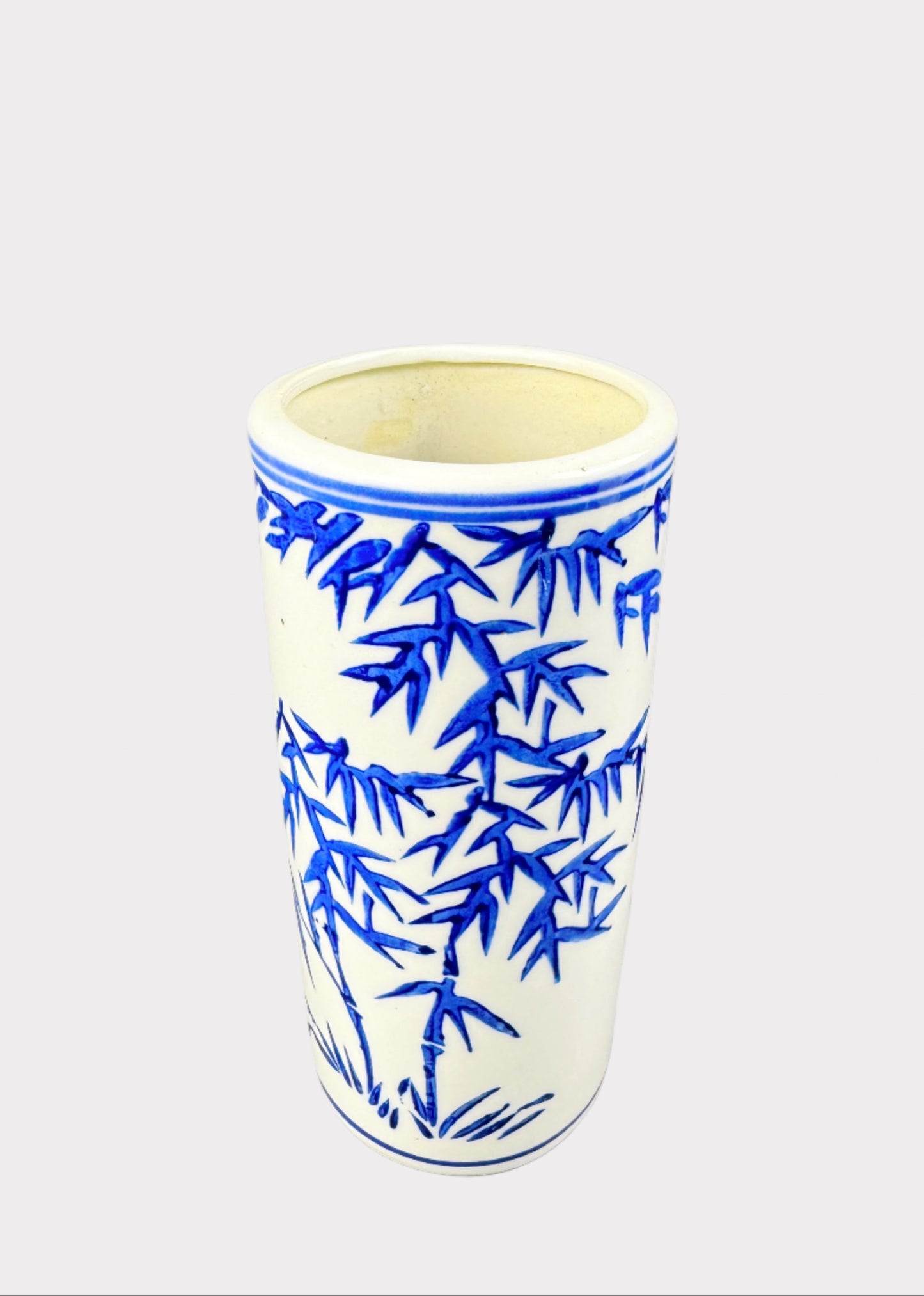 Blue Bamboo Cylinder Vase