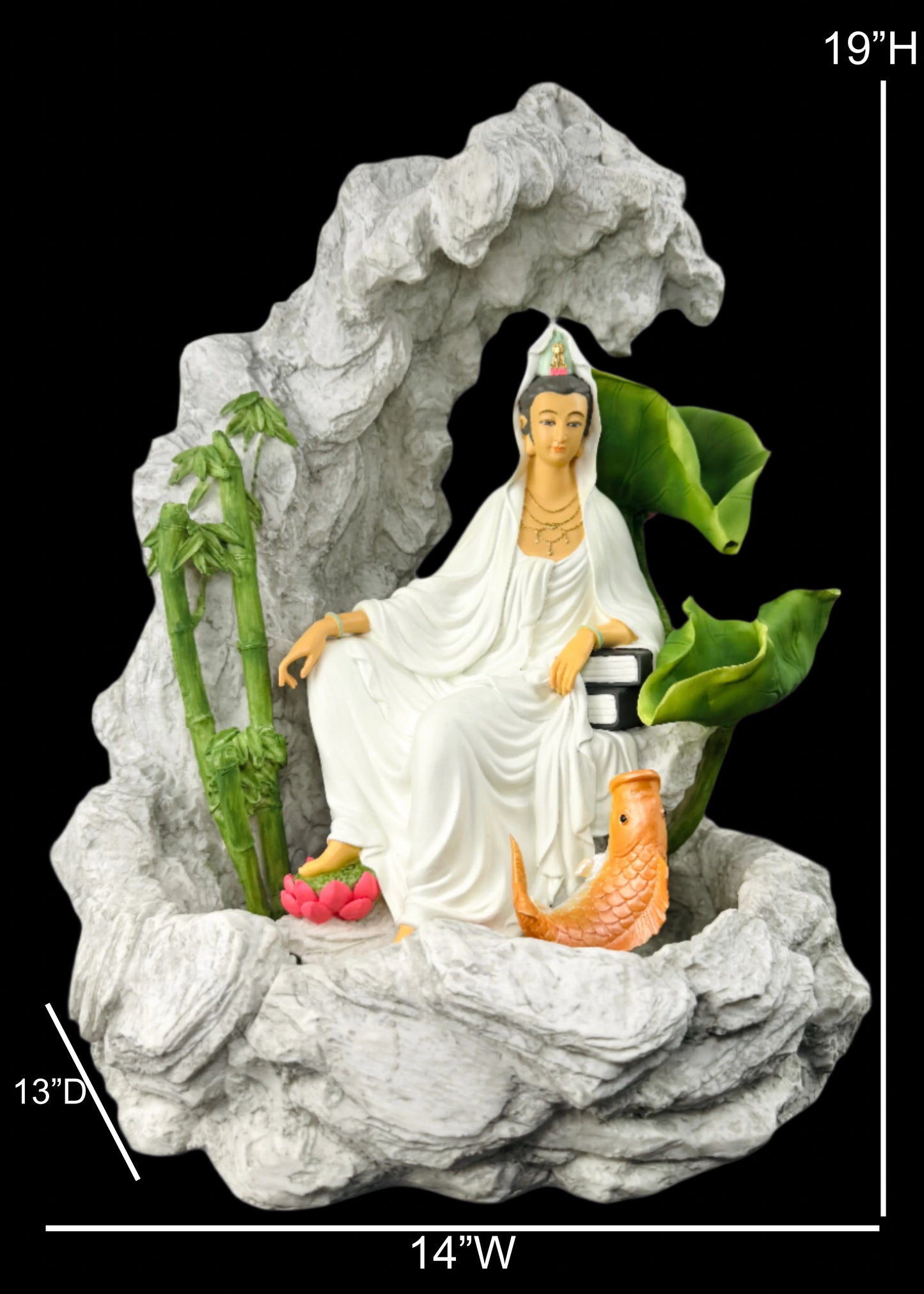 Colored Guan Yin Fountain