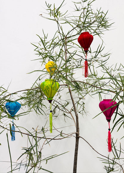 Silk Lantern Ornaments –  Bamboo & Silk Décor