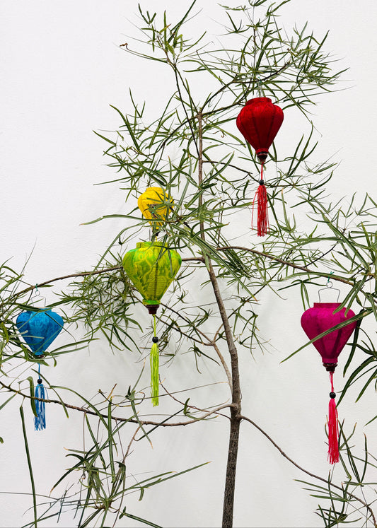 Silk Lantern Ornaments –  Bamboo & Silk Décor