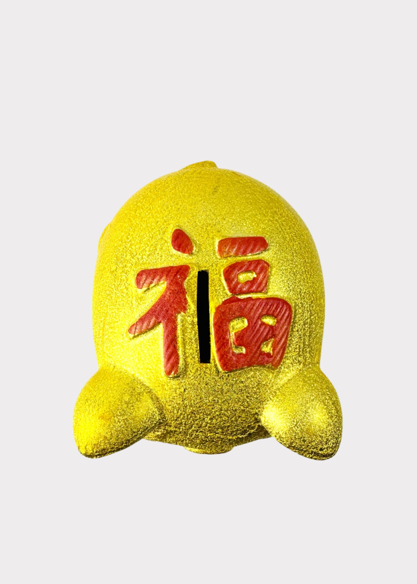 Golden Piggy Bank Head - Prosperity and Wealth - Ceramic