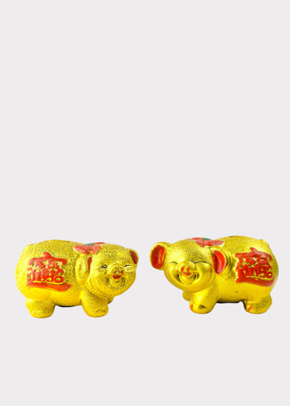 Golden Piggy Duo - Ceramic