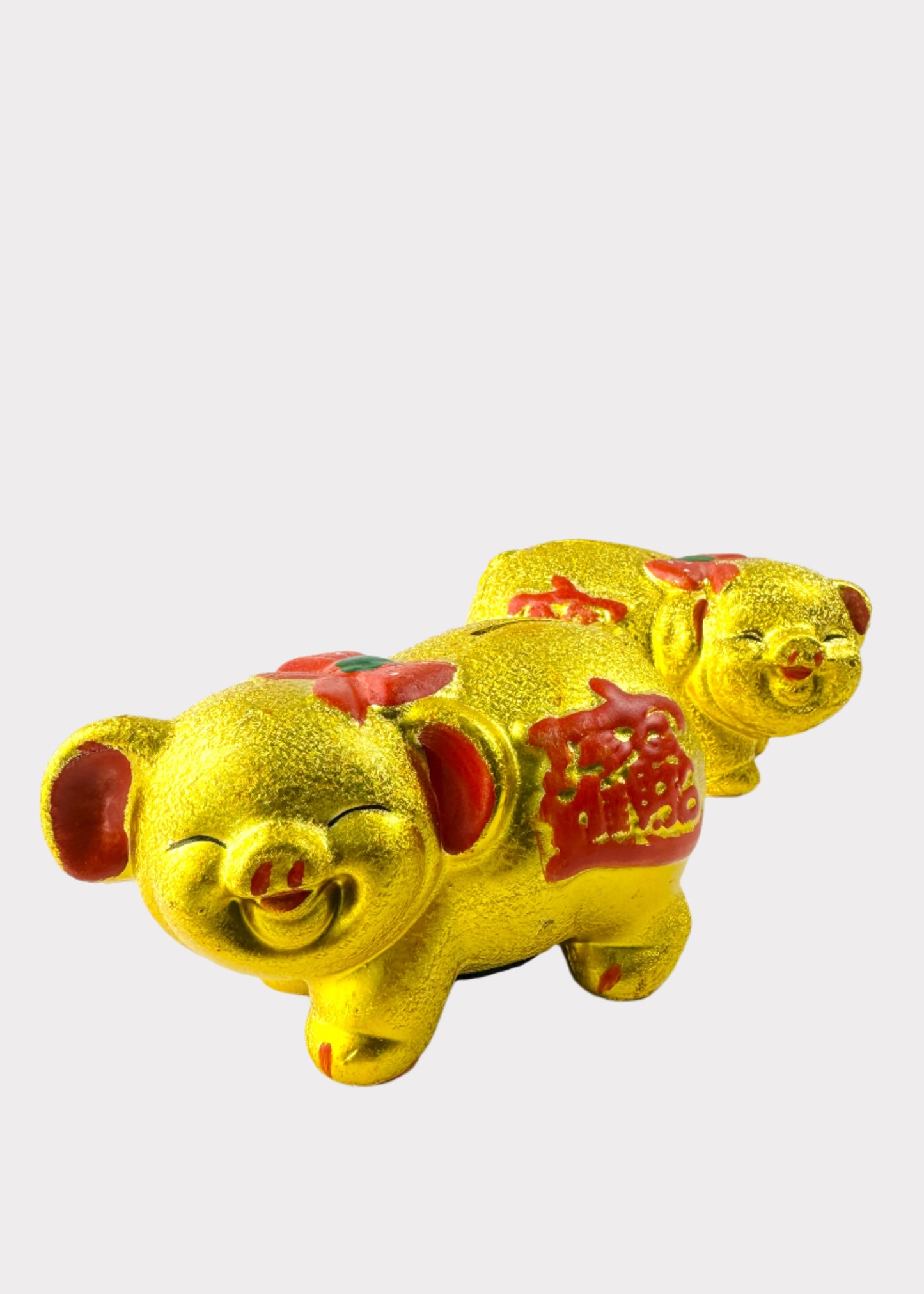 Golden Piggy Duo - Ceramic