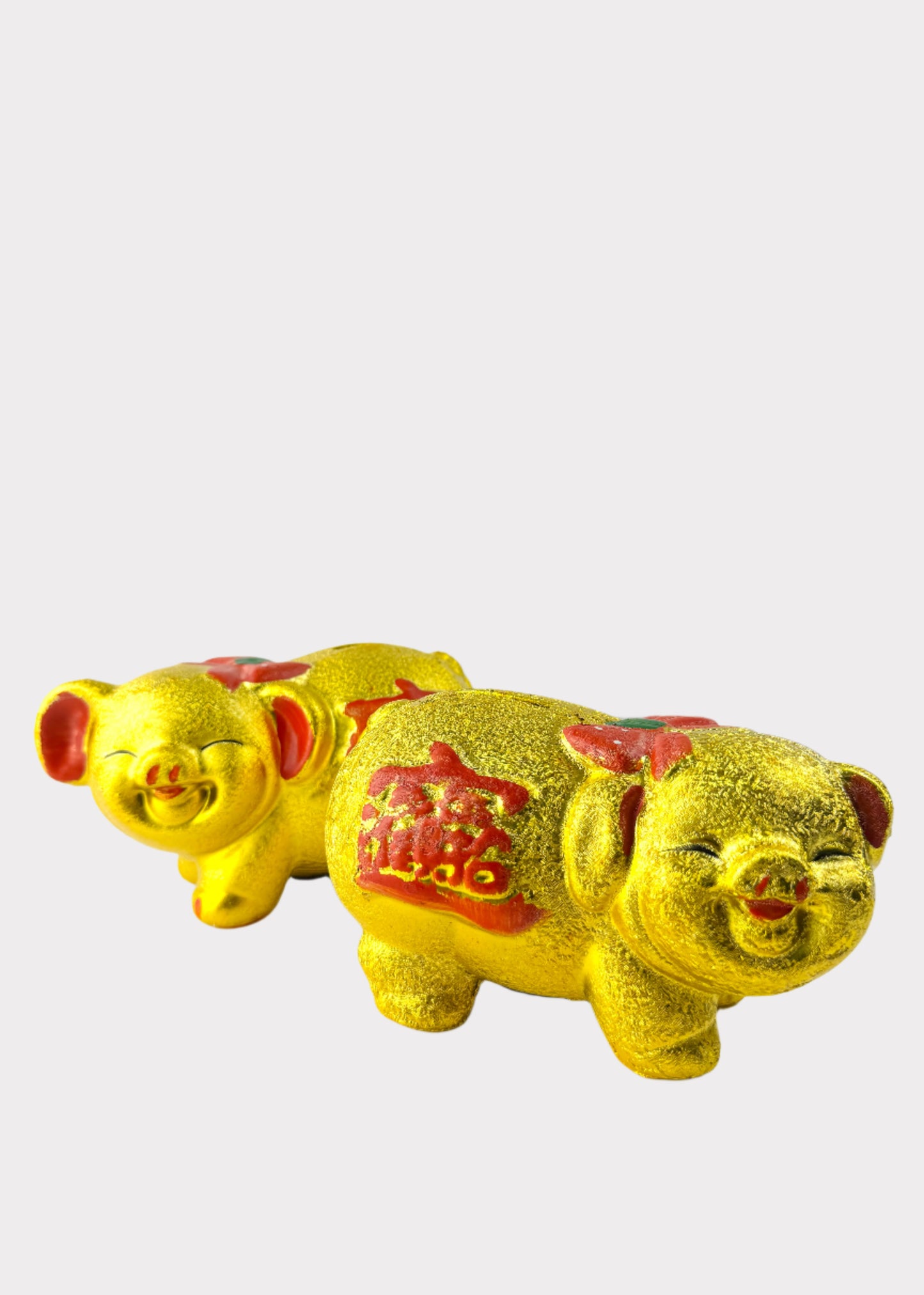 Golden Piggy Duo - Ceramic