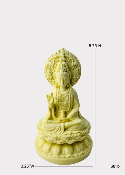 Double Sided Guan Yin with Halo - Resin Statue