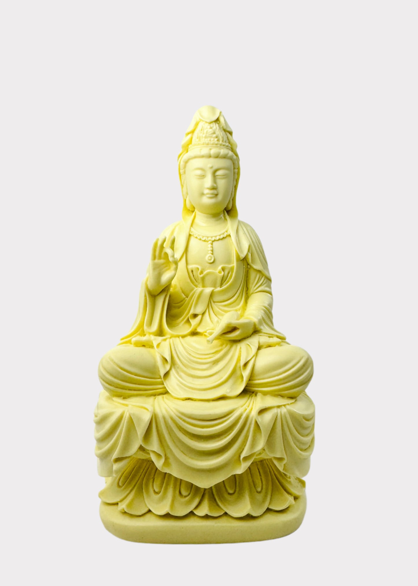 Guan Yin Seated Meditating - Resin Statue