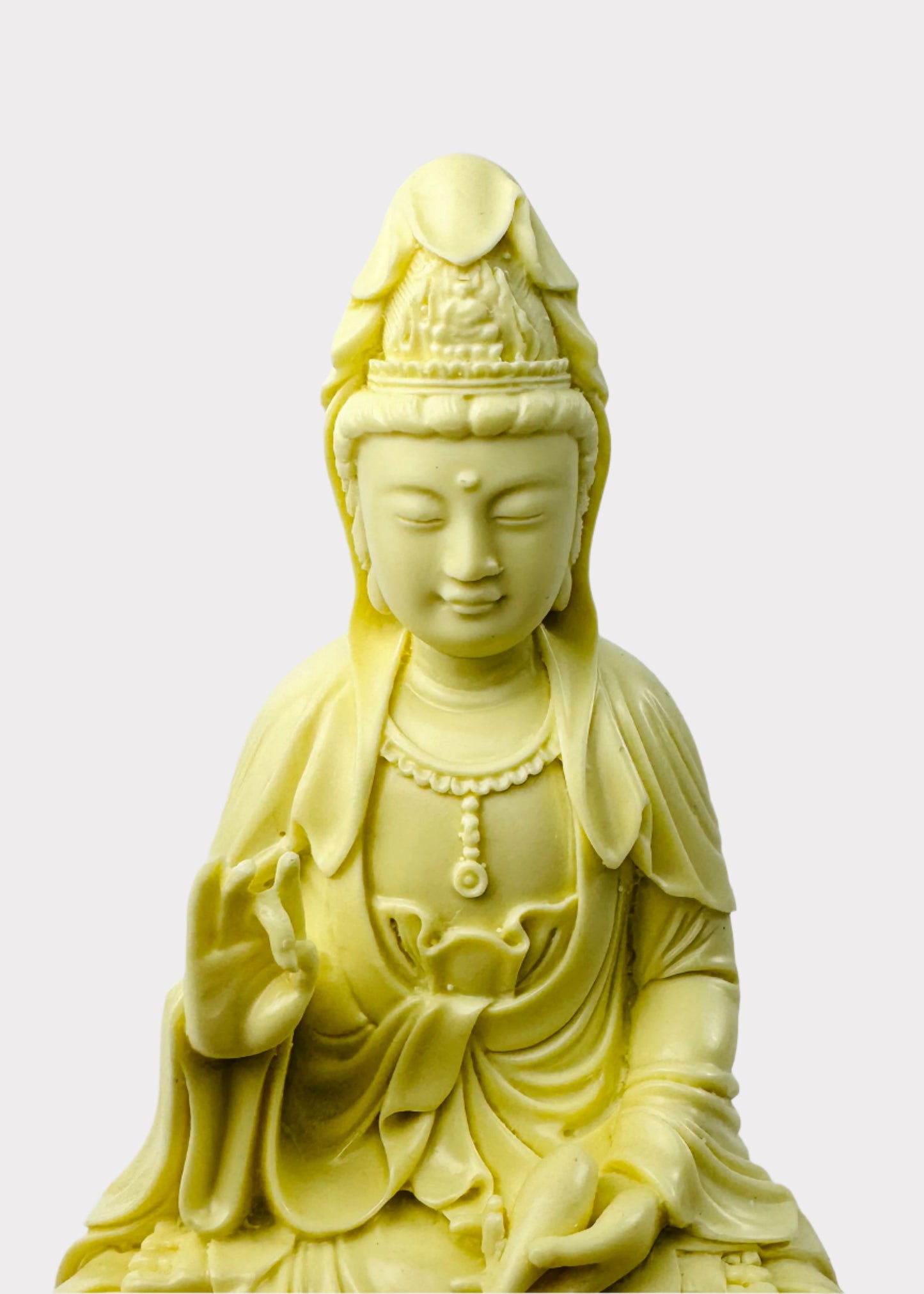 Guan Yin Seated Meditating - Resin Statue