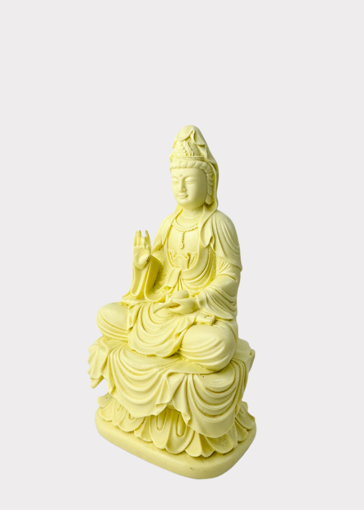 Guan Yin Seated Meditating - Resin Statue