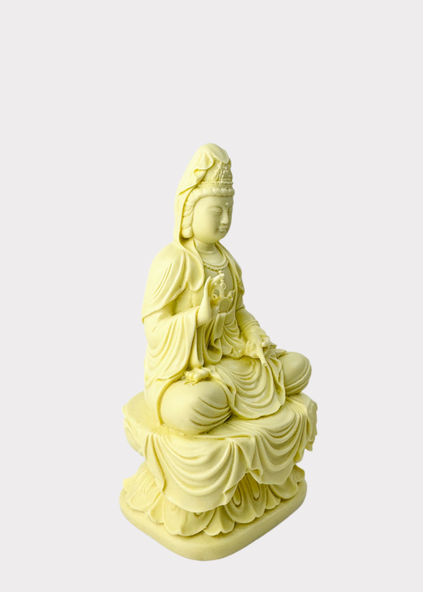 Guan Yin Seated Meditating - Resin Statue