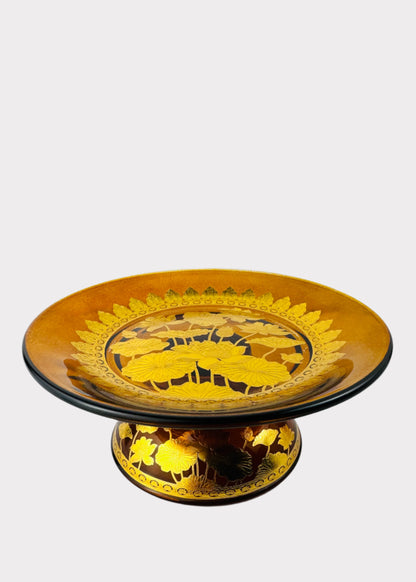 Amber Lotus Altar Plate - Crystal