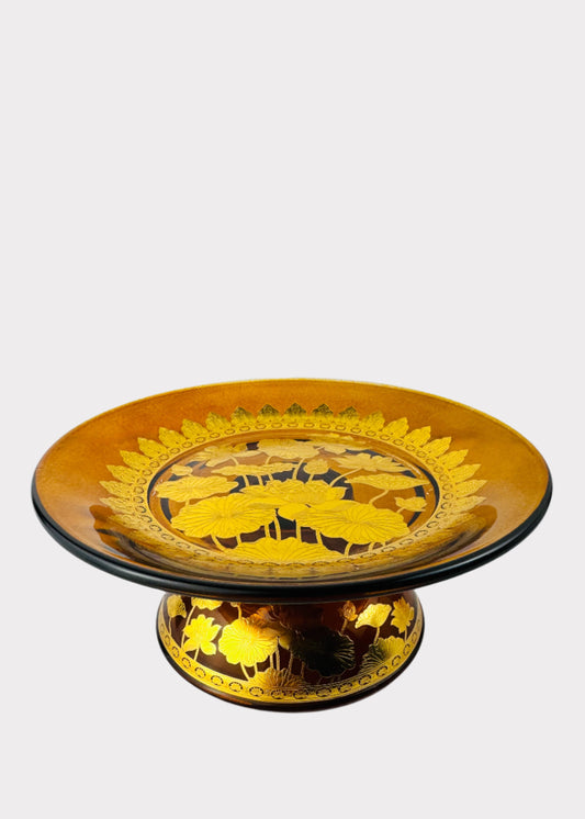 Amber Lotus Altar Plate - Crystal