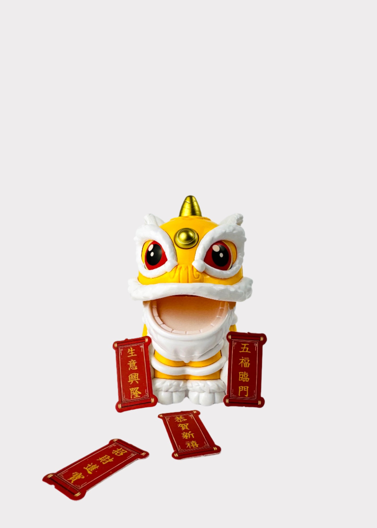 Solar Powered Lion Dragon - Yellow
