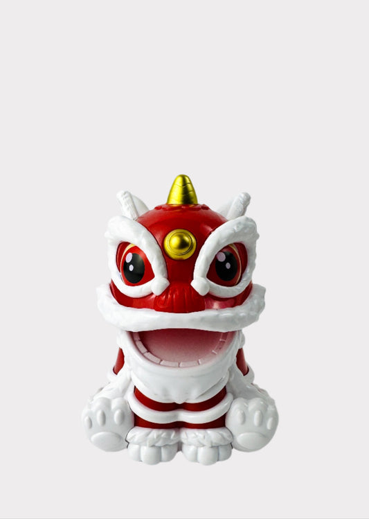 Solar Powered Lion Dragon - Red