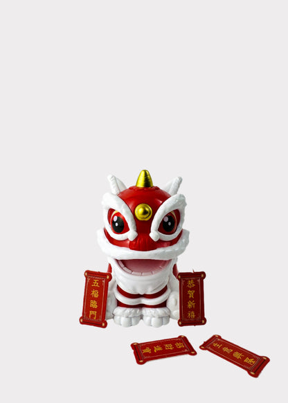 Solar Powered Lion Dragon - Red