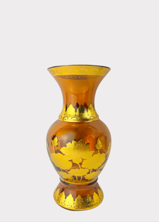 Amber Lotus Altar Vase - Crystal