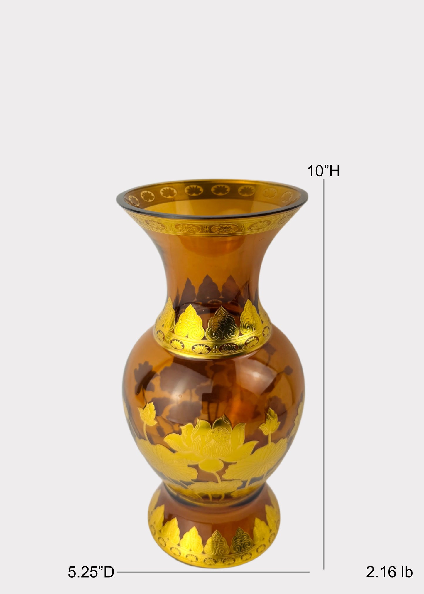 Amber Lotus Altar Vase - Crystal