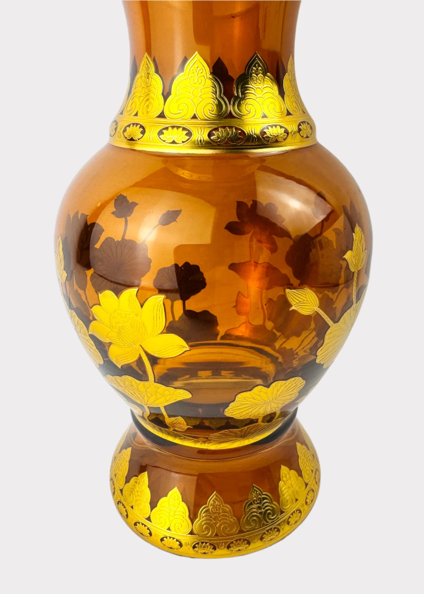 Amber Lotus Altar Vase - Crystal