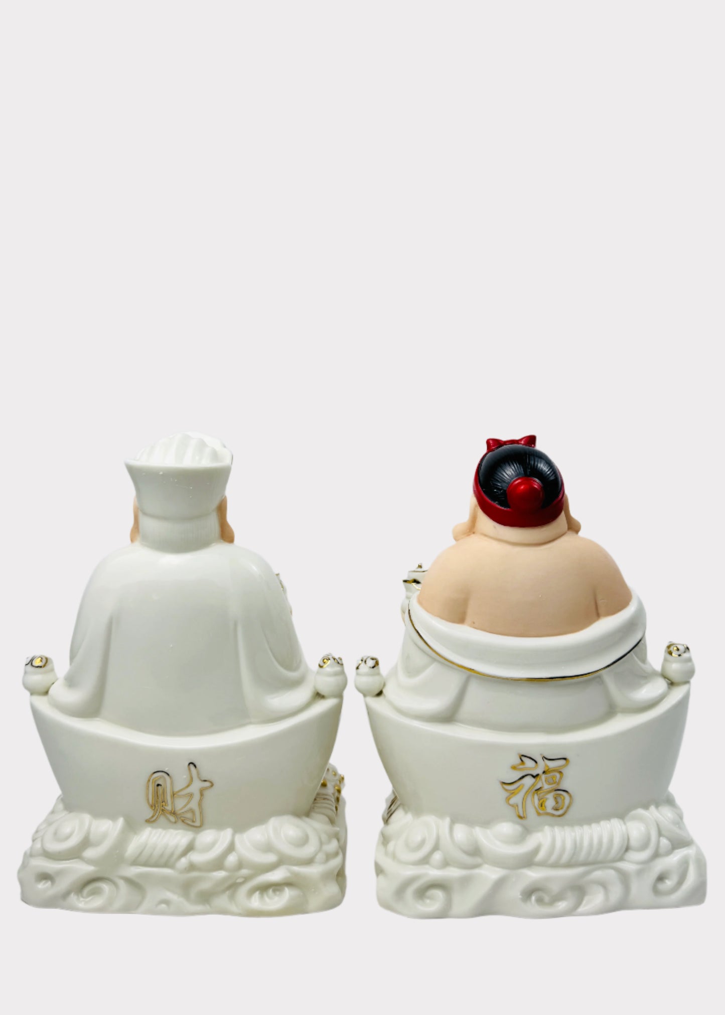 White and Pastel Land and Prosperity Gods - Porcelain