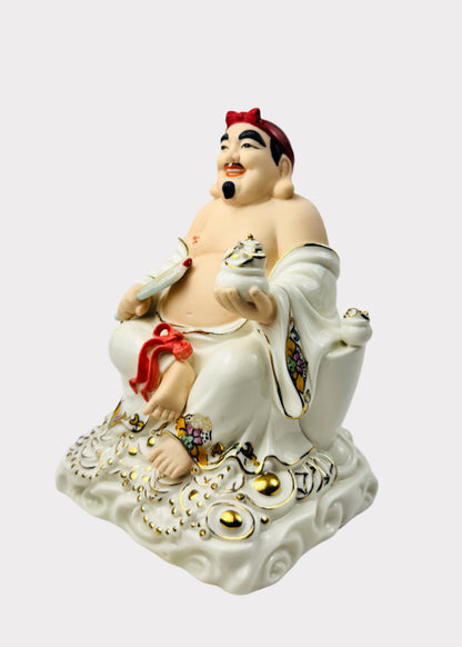 White and Pastel Land and Prosperity Gods - Porcelain