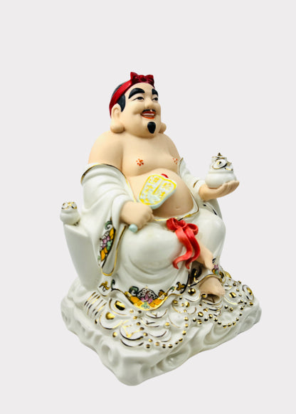 White and Pastel Land and Prosperity Gods - Porcelain