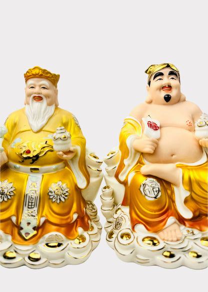 Gold Ombre Land and Prosperity Gods - Porcelain