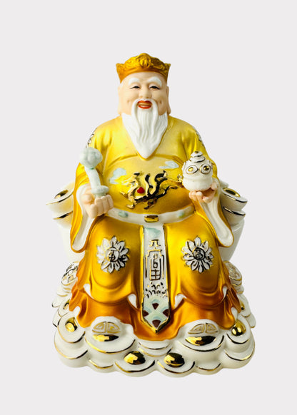 Gold Ombre Land and Prosperity Gods - Porcelain