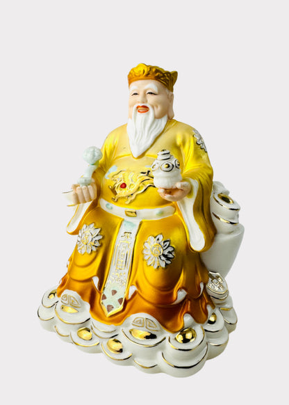 Gold Ombre Land and Prosperity Gods - Porcelain