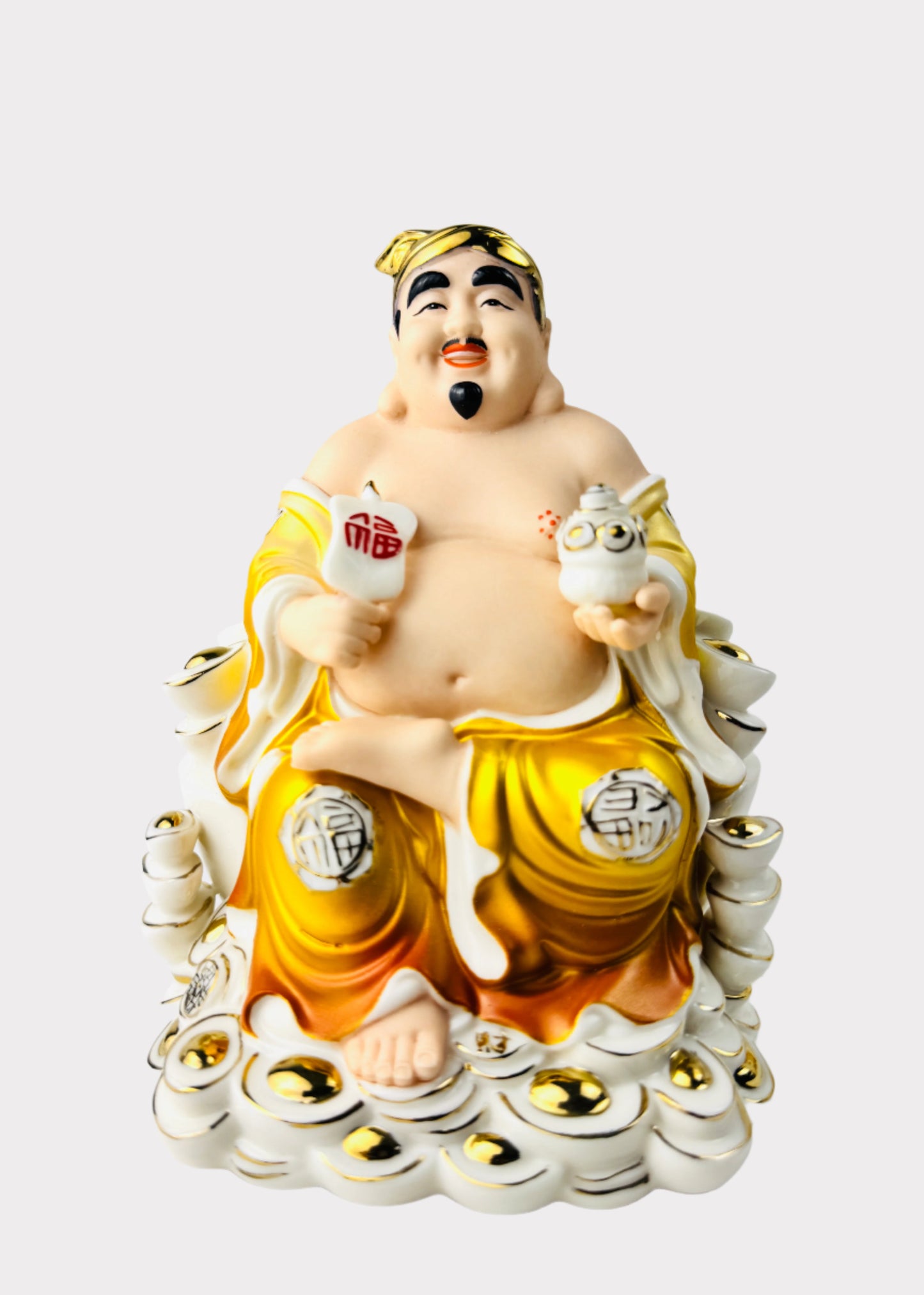 Gold Ombre Land and Prosperity Gods - Porcelain