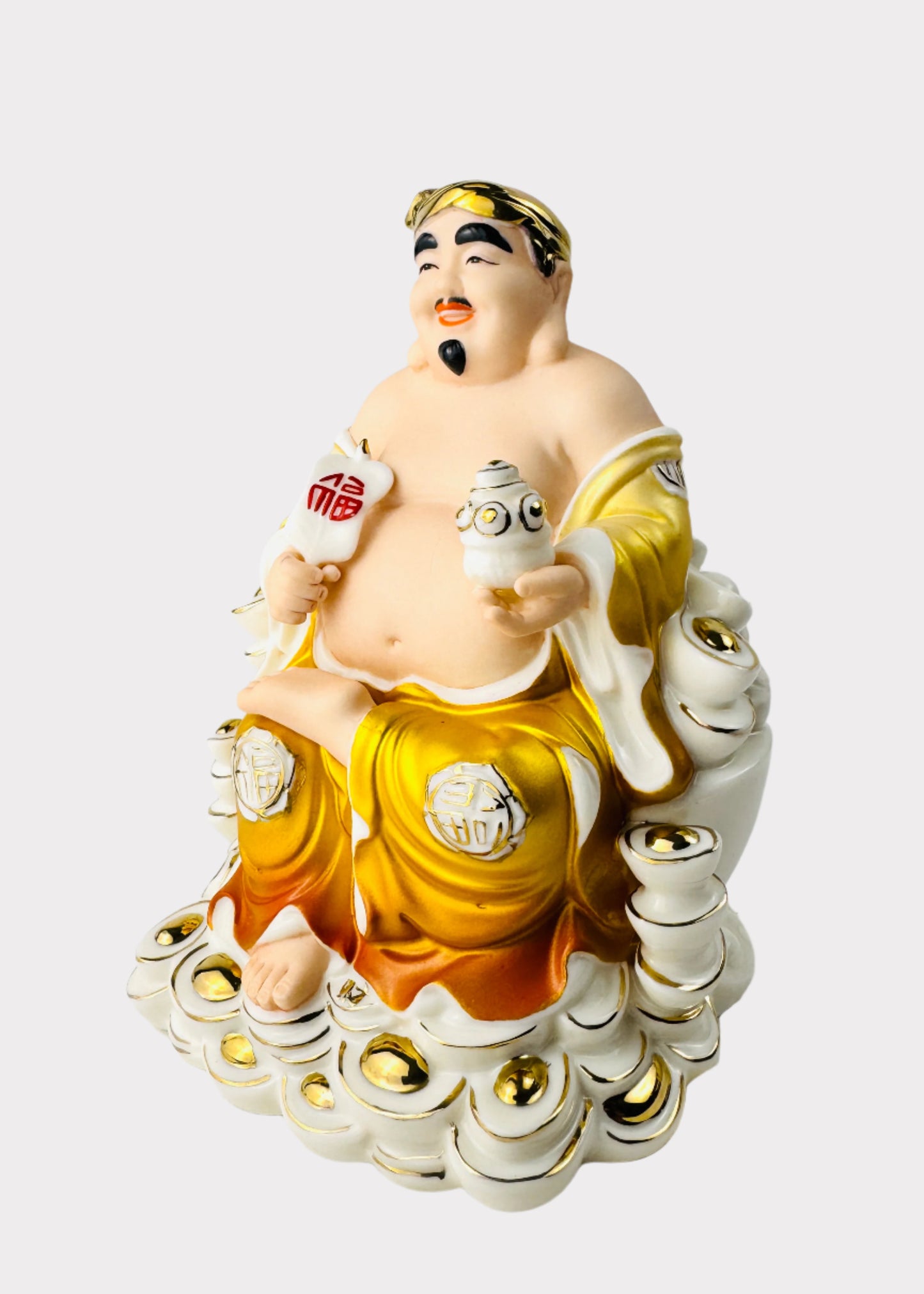 Gold Ombre Land and Prosperity Gods - Porcelain